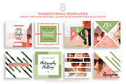 Coral & Moss INSTAGRAM BANNER Pack, a Social Media Template by Andimaginary Creative Co. (Thumbnail 5 of 8)