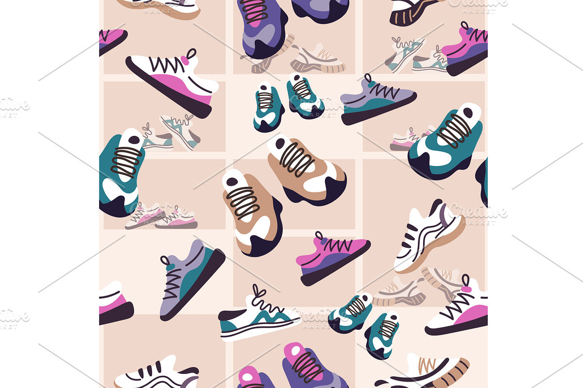 Sports footwear. Running shoes, an Object Illustration by Vectorbuum