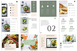 Food Blog Social Media Templates