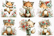 Whimsical Spring Fox Clipart, an Illustration by Craft Nest (Thumbnail 4 of 11)