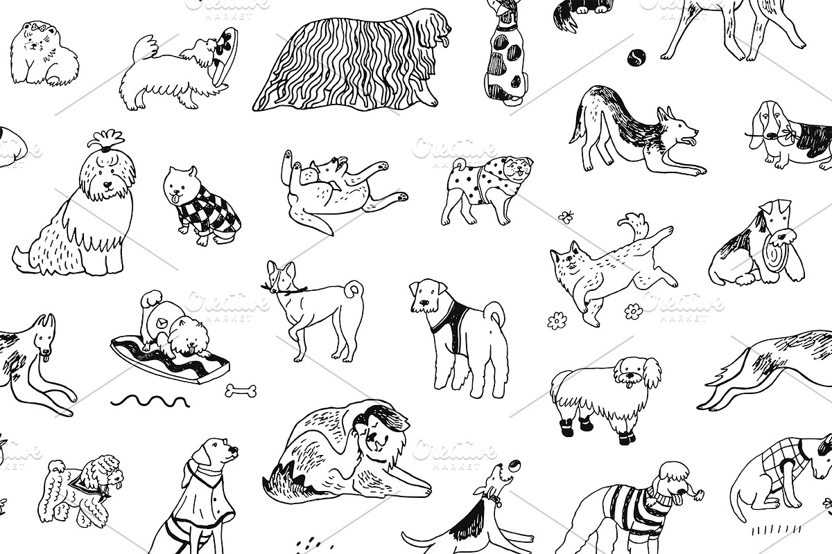 Funny Dogs, an Animal Illustration by GooseFrol (Photo 8 of 14)