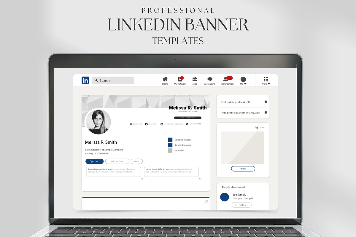 LinkedIn Banner Canva Template, a Social Media Template by yesitisprintable (Photo 4 of 5)