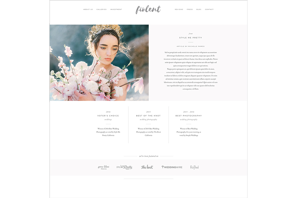 Fiolent ProPhoto 7 Template, a Websites & App Template by Red Met Yellow Creative (Photo 10 of 10)