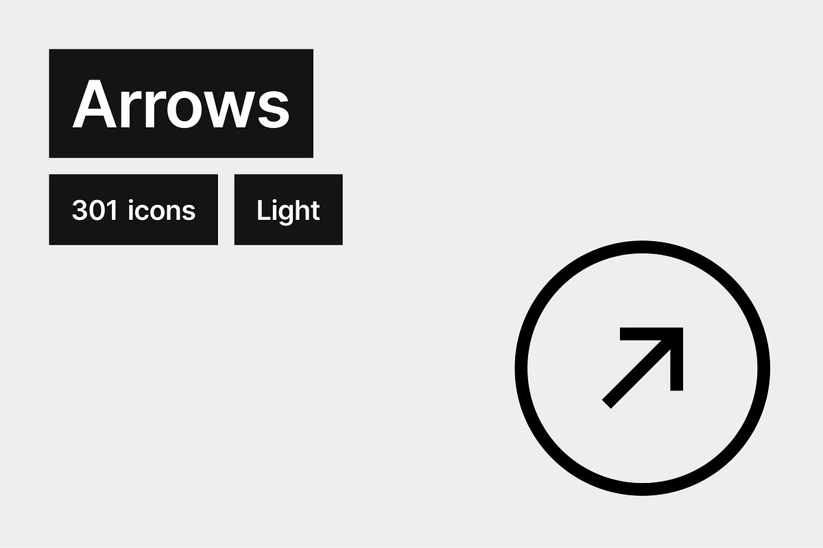 Arrows Light - 301 icons, an Outline Icon by Pictomate (Photo 1 of 7)