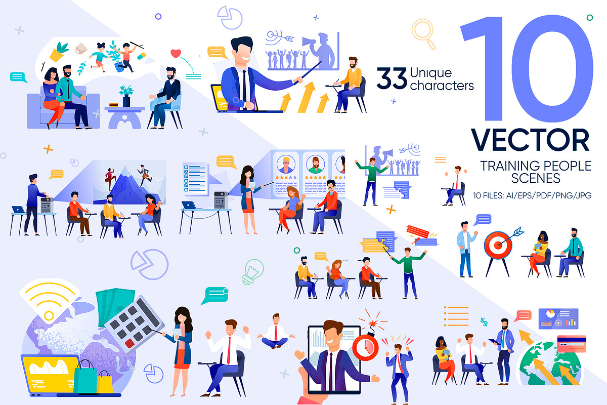 Training People Vector Scenes, a Landing Page Template by PavelVinnik (Photo 1 of 3)