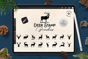 Deer Stamp Brushes for Procreate