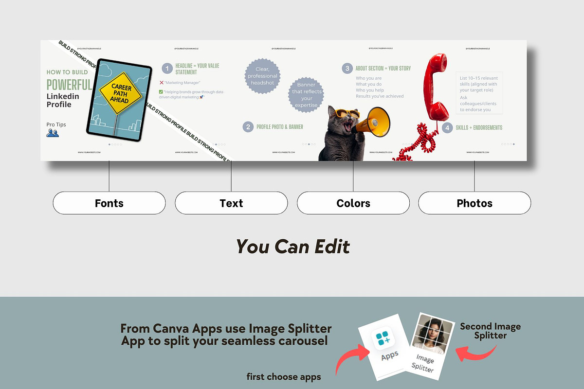 Linkedin Instagram Carousel Template preview 8