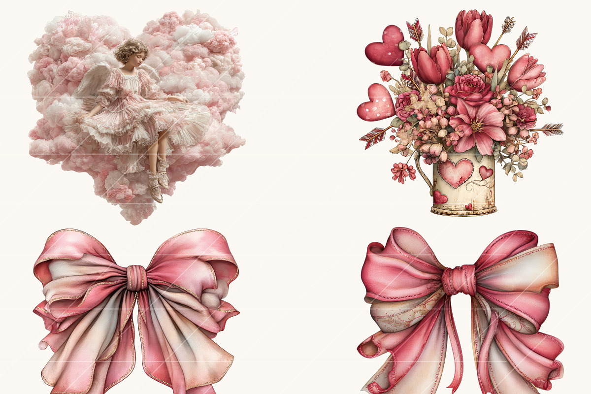 Modern Valentine Clipart Bundle, a Seasonal Illustration by BusyDaydesign (Photo 7 of 9)