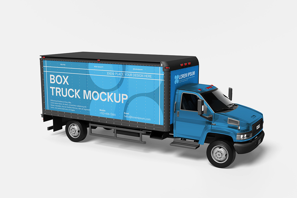Box Truck Mockup, a Product Mockup by MrLetters (Photo 3 of 5)