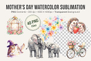 Mother's Day Watercolor Sublimation, an Illustration by Artnoy (Thumbnail 1 of 8)