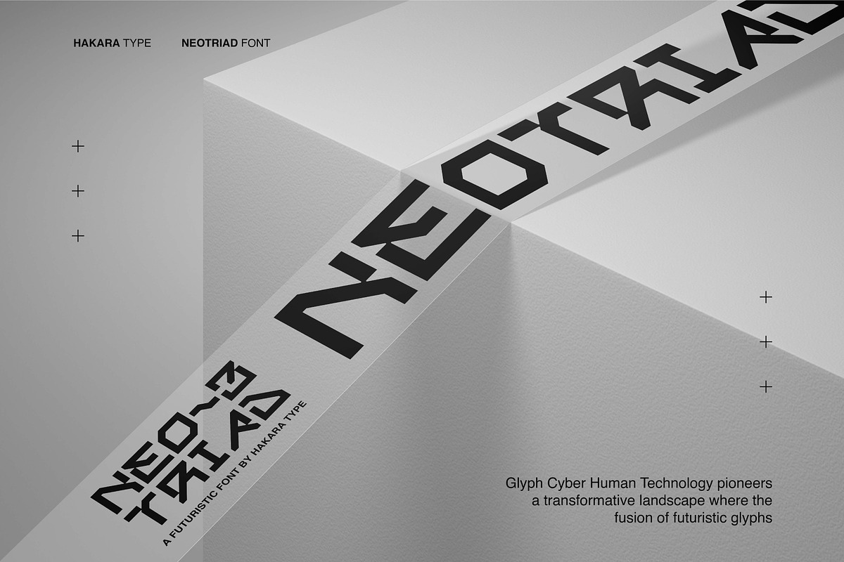 Neotriad - Futuristic Font, a Sans Serif Font by Hakara Type (Photo 3 of 7)