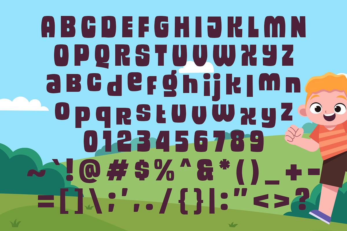 Jog Woiner - Bouncy Playful Fonts, a Sans Serif Font by Konstantine Studio (Photo 4 of 4)