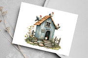 Watercolor Halloween Farm Clipart, an Illustration by Canvas Craft (Thumbnail 6 of 7)