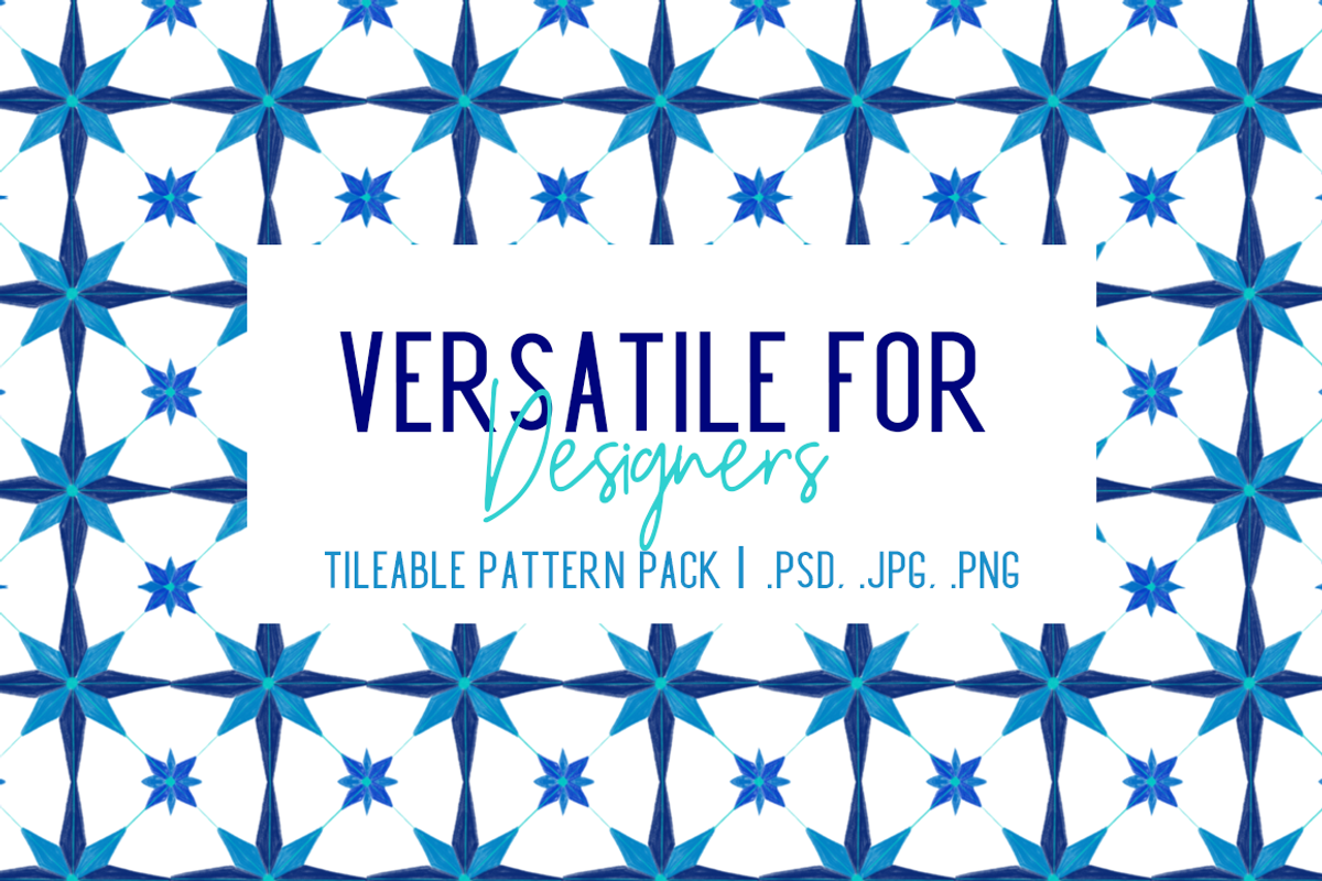 The Blues Handdrawn Tile Patterns, a Pattern Graphic by TheLegacyBrandingCo (Photo 9 of 11)