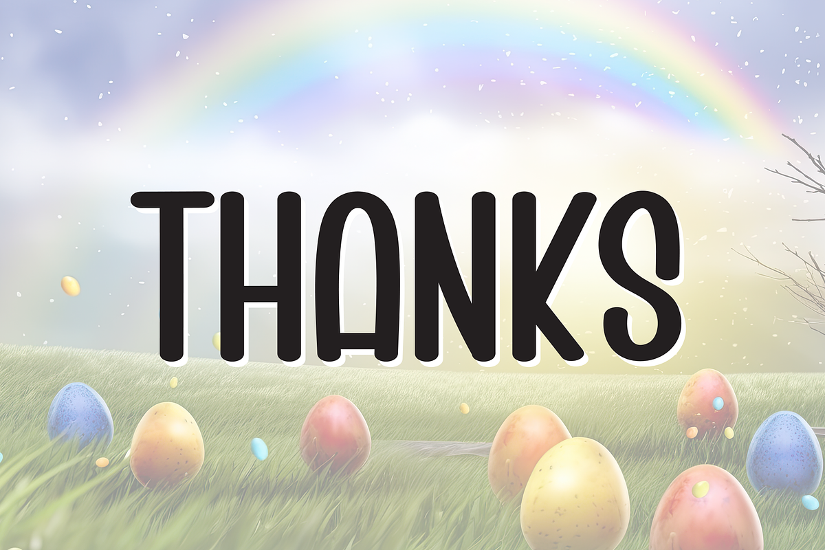 Rainbow Easter | Script Font, a Handwritten Font by Scratchones (Photo 3 of 8)