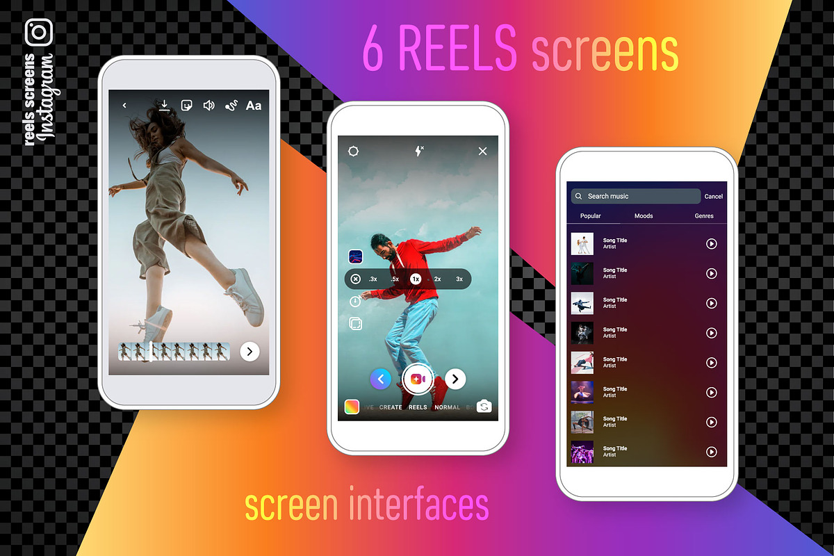 Instagram Reels Screens, a Social Media Template by karnofff (Photo 2 of 4)
