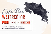 Costa Rica Watercolor PS Brush, a Brush Add-On by Fernwel Creative (Thumbnail 1 of 4)