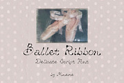 Ballet Ribbon: Handwritten Font, a Handwritten Font by Mneme (Thumbnail 1 of 9)