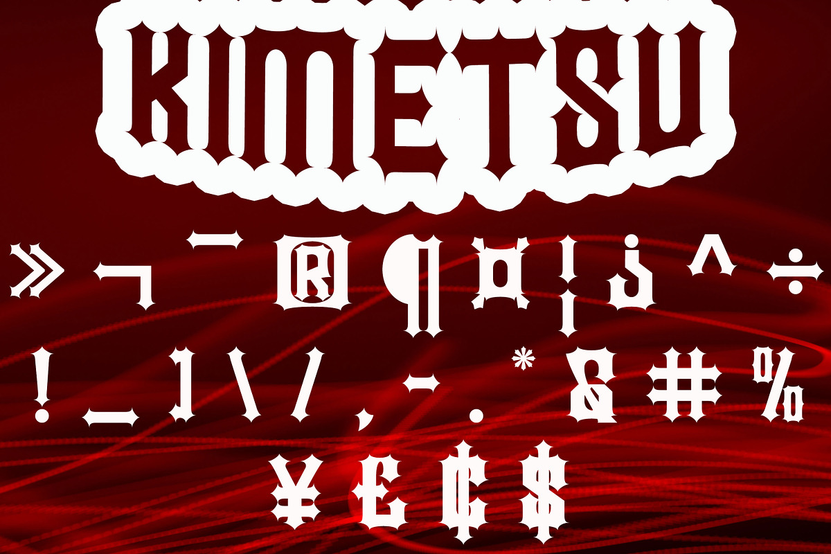 kimetsu, a Blackletter Font by Canden Meutuah (Photo 6 of 7)