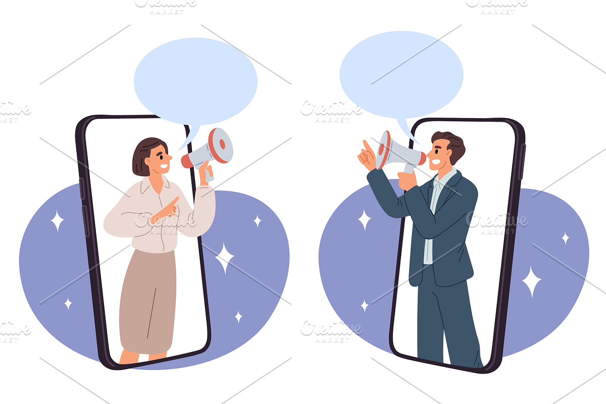 Online advertising. Marketing, a Technology Illustration by Vectorbuum