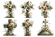 Easter Floral Cross Clipart, an Illustration by Daily.Designs (Thumbnail 4 of 8)