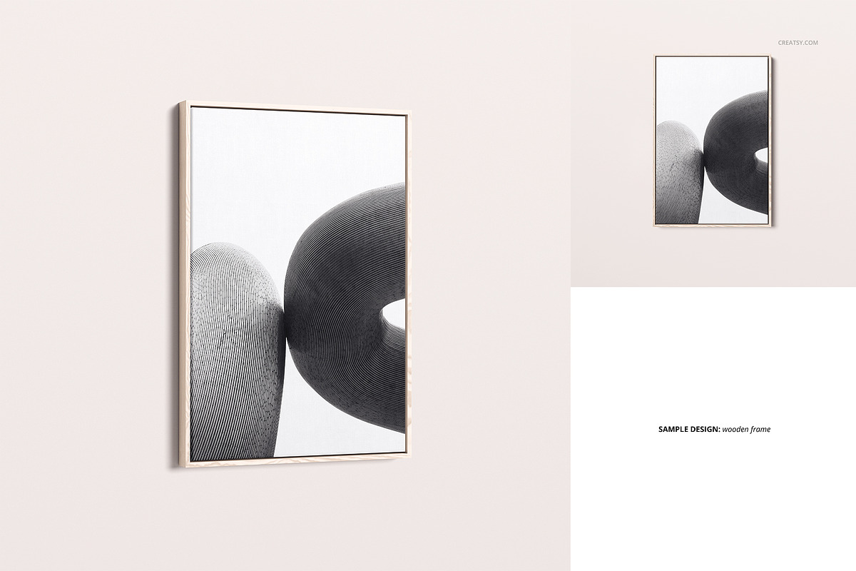Canvas in Floater Frame Mockup Set, a Poster Template by creatsy5 (Photo 12 of 15)