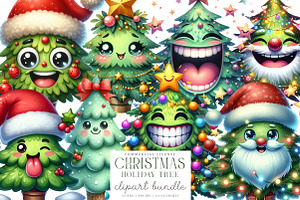 Christmas Tree Holiday Tree Clipart, an Illustration by SinaCreation