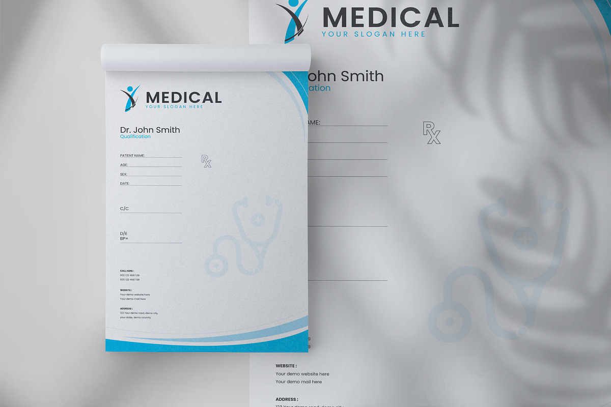Doctor prescription pad design, a Stationery Template by Tanmoy Topu (Photo 1 of 2)