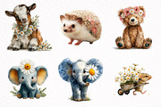 Whimsical Spring Animals Clipart, an Illustration by DreamArtGraphic (Thumbnail 5 of 8)