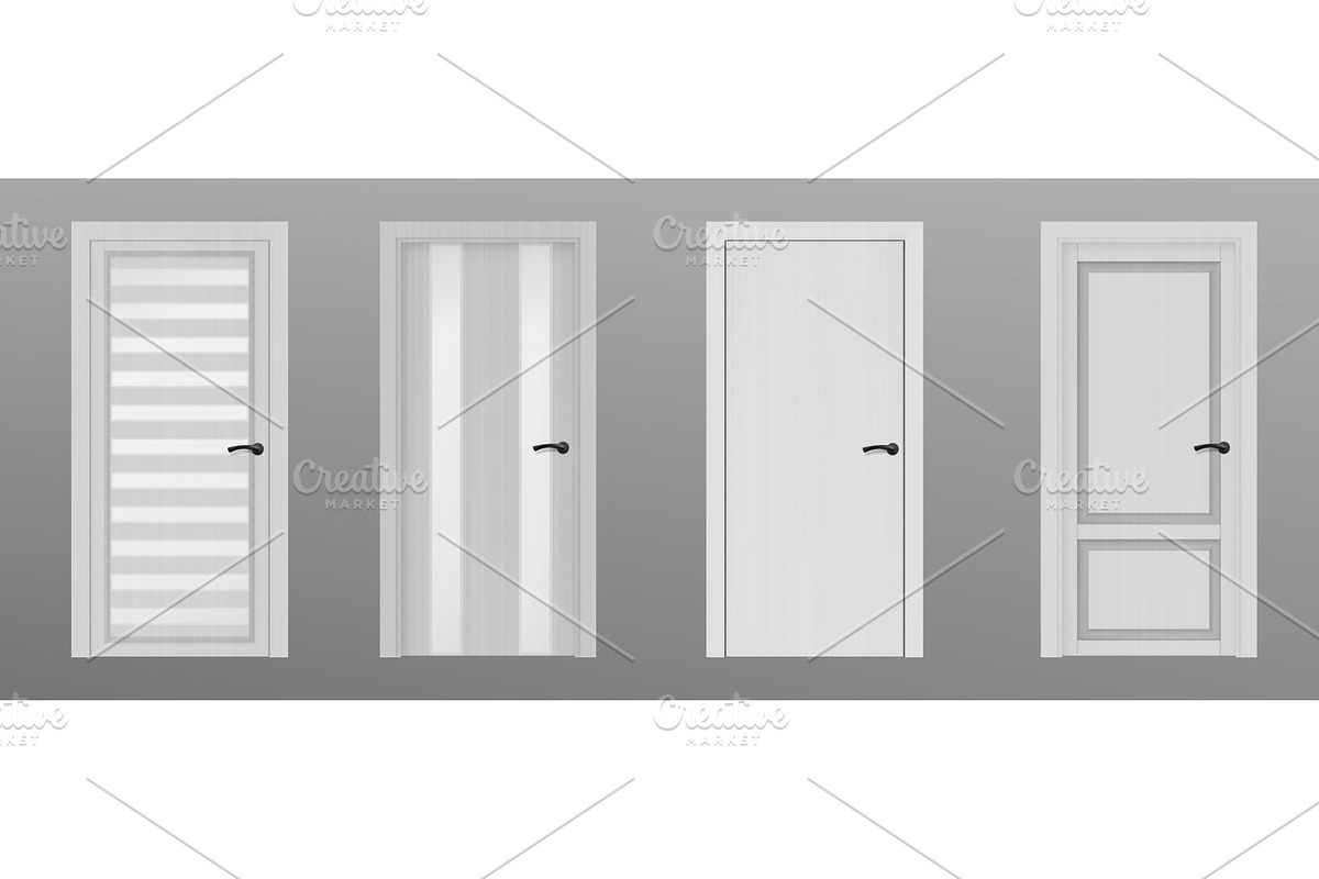 3d realistic wooden door with frame, an Object Illustration by art PVP - market