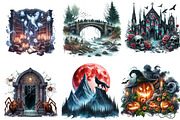 Scary Halloween Background Sublimati, an Illustration by DreamArtGraphic (Thumbnail 3 of 5)
