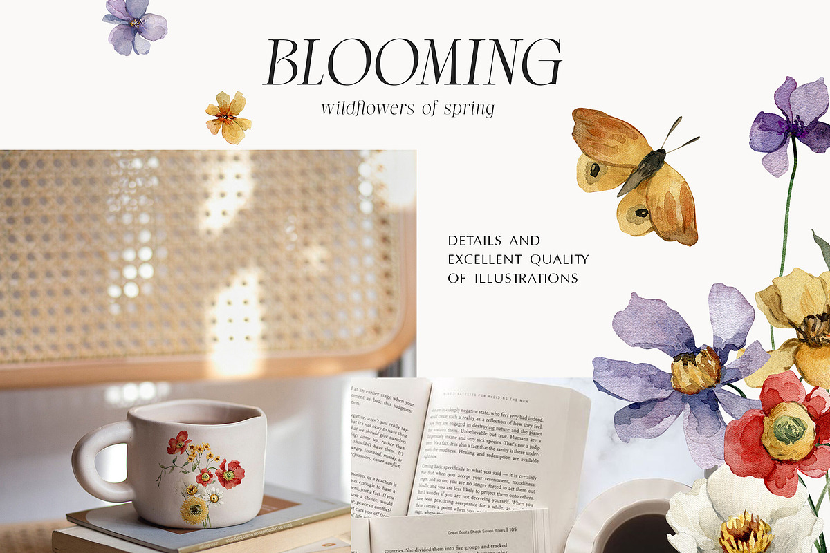 BLOOMING wildflowers of spring, a Seasonal Illustration by AleksaArt (Photo 12 of 13)