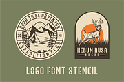 Recalium Stencil, a Sans Serif Font by 24Design Studios (Thumbnail 5 of 5)