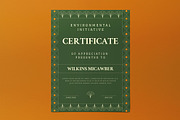 Green Yellow Art Deco Certificate, a Print Template by graphicook (Thumbnail 3 of 3)