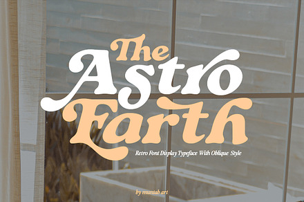 Astro Earth | Retro Display, a Serif Font by Muntab_Art