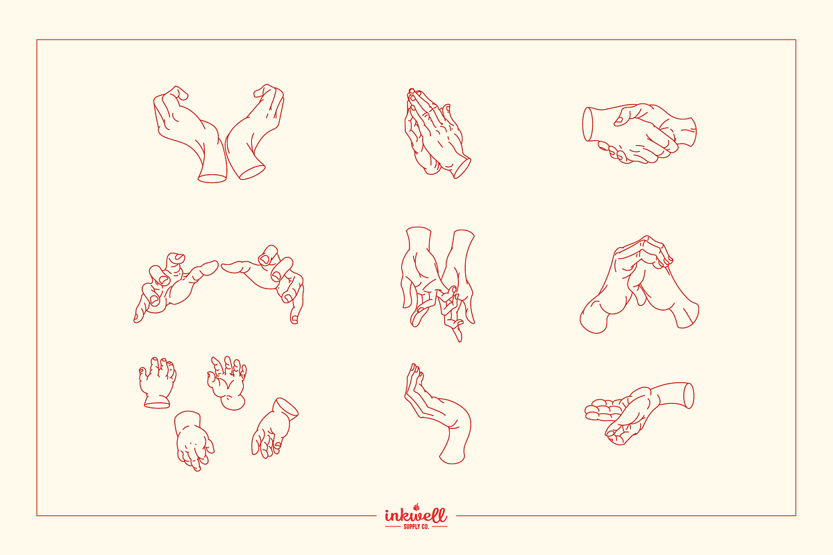 Vector Hand Illustrations Set 2, an Illustration by Inkwell Supply Co (Photo 14 of 27)