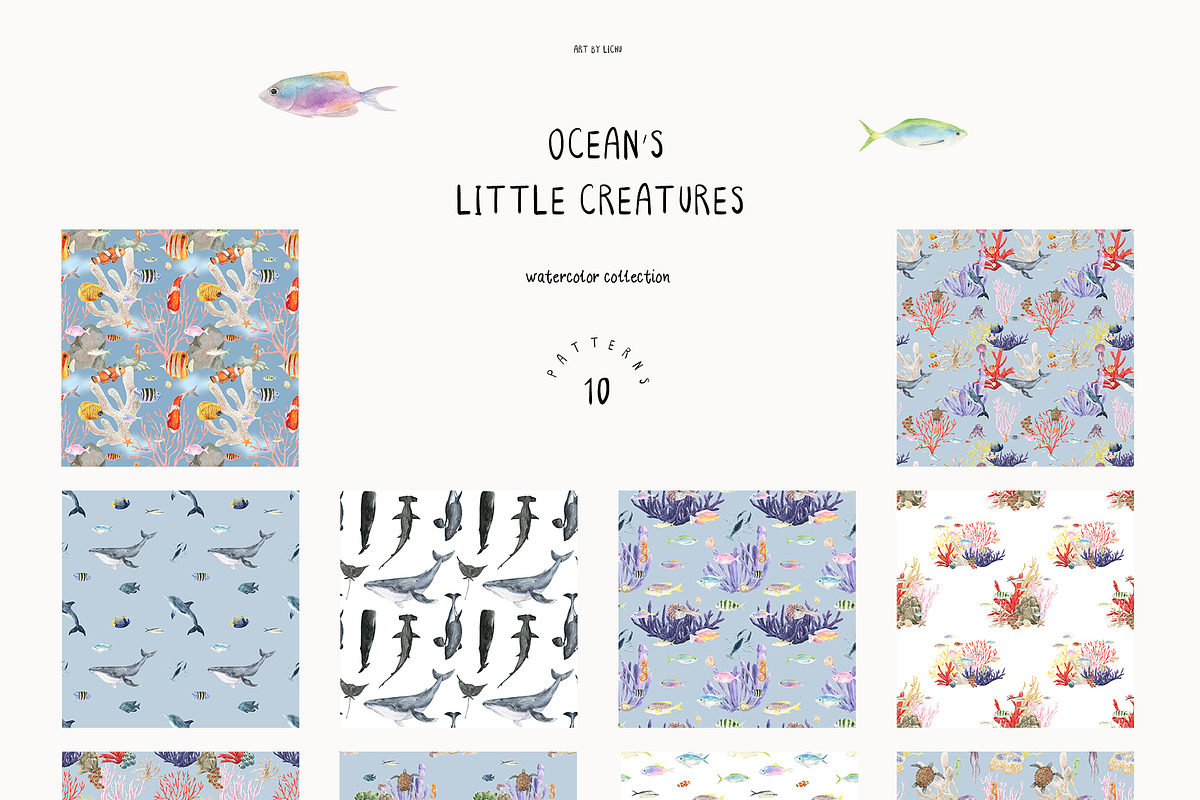 Ocean's Little Creatures, an Animal Illustration by LiChu Art (Photo 11 of 12)