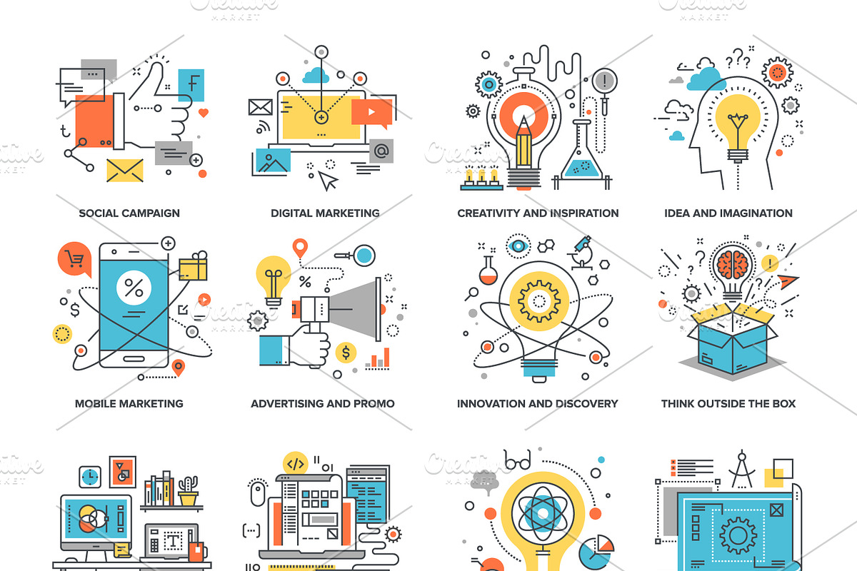 Flat Line Concepts, an Education Illustration by Maxim_Basinski (Photo 2 of 2)