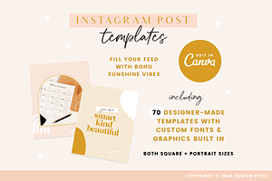 Instagram Templates Boho Canva