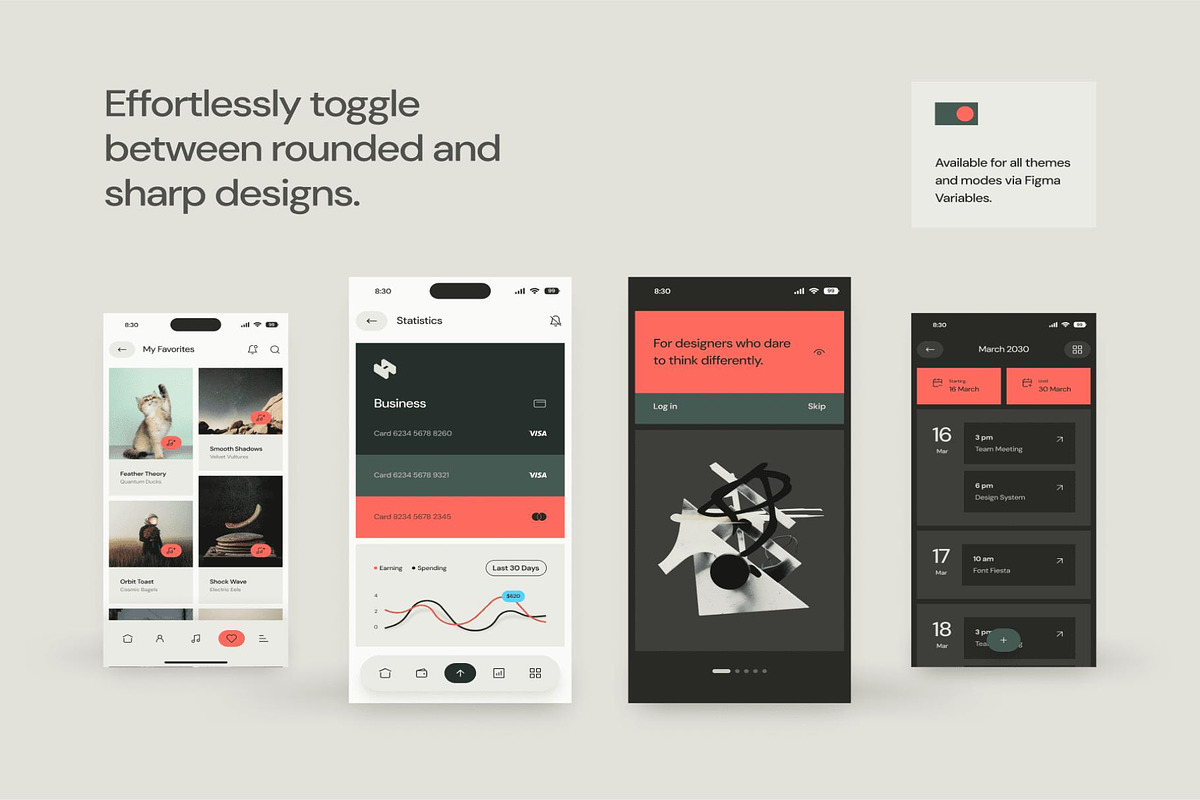 HaHo Mobile UI Kit Design System, an UI Kit Template by Creative Perspective (Photo 5 of 6)