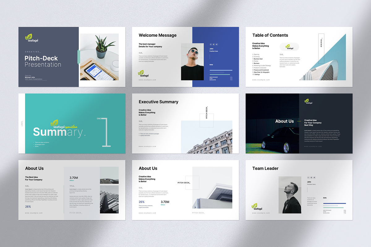 Pitch Deck Presentation Template, a Presentation Template by GoldenPixelStudio (Photo 8 of 24)