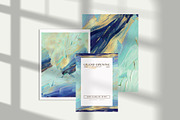 Turquoise & Gold Acrylic Backgrounds, a Texture Graphic by Suna Kosem (Thumbnail 3 of 14)
