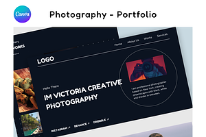 Canva Website Template - Photography, a Landing Page Template by Zannen Design