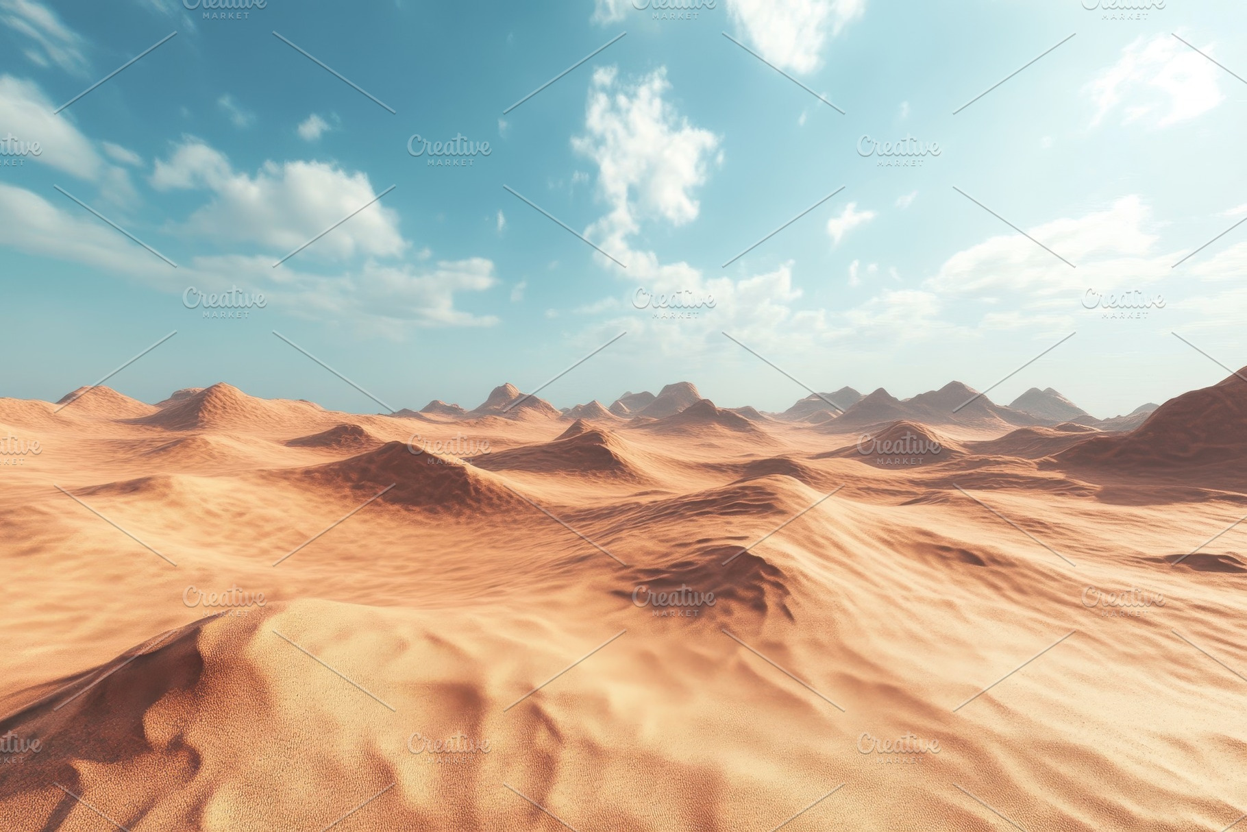 Vast and serene desert landscape wit, a Photo by Iftikhar Alam