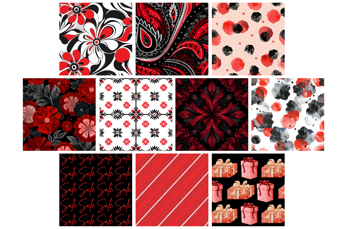 Black Friday Black & Red Backgrounds, a Background Graphic by NadiaTheronArt (Photo 2 of 5)
