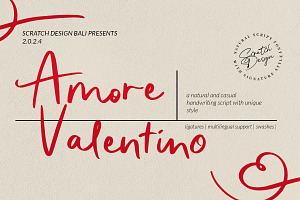 Amore Valentino, a Handwritten Font by Scratch Design