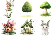 Watercolor Garden Fairies Floral png, an Illustration by Watercolor design (Thumbnail 4 of 5)