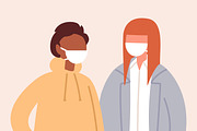 People wearing face masks, a Healthcare Illustration by Good Studio (Thumbnail 4 of 5)