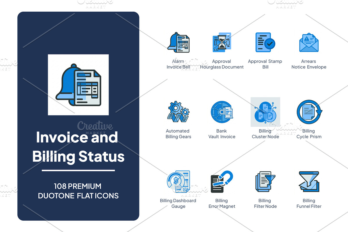 Invoice and Billing Status Icons, a Duotone Icon by LeArt (Photo 1 of 4)