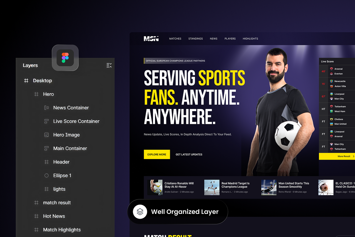 MSN - Sport News Landing Page preview 2